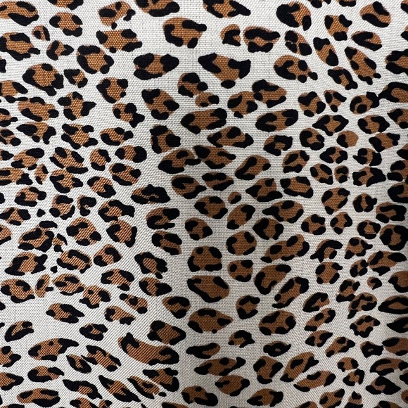 Vintage Clio Leopard Print 100% Silk Safari Utility Blouse Top Chest Pockets S/M - Picture 8 of 10